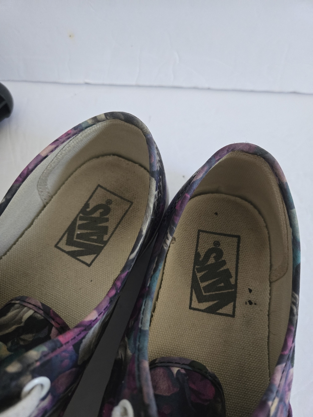 Vans Authentic Floral Roses Purple Blue Shoes Size 7.5 - Picture 10 of 13